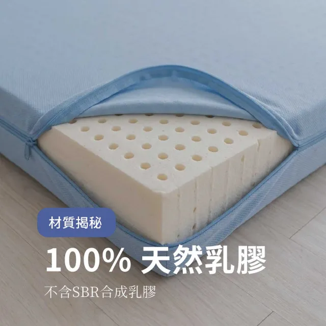 【森好眠】單人4cm吸濕排汗乳膠床墊3x6.2尺經典款(薄床墊學生宿舍可摺疊折疊Sonmil森好眠)