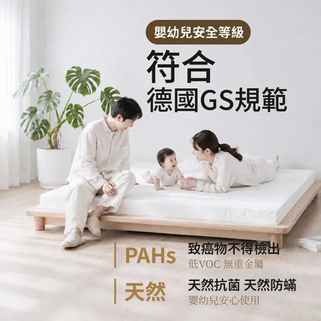 【森好眠】雙人5cm天然乳膠床墊5x6.2尺基本型經典款(薄床墊可摺疊折疊Sonmil森好眠)