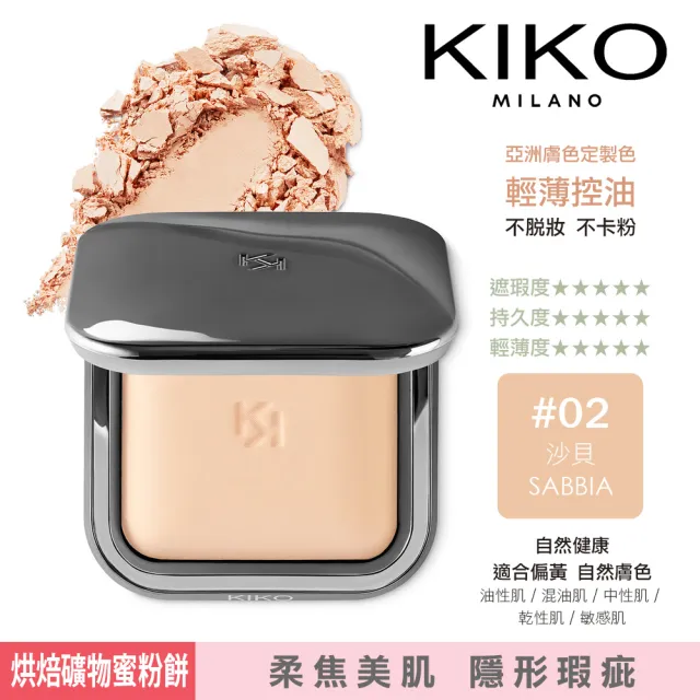 【KIKO MILANO】亮澤烘焙礦物蜜粉餅 10g 2色任選(蜜粉/底妝/粉底液/定妝/BB霜/CC霜/妝前乳)