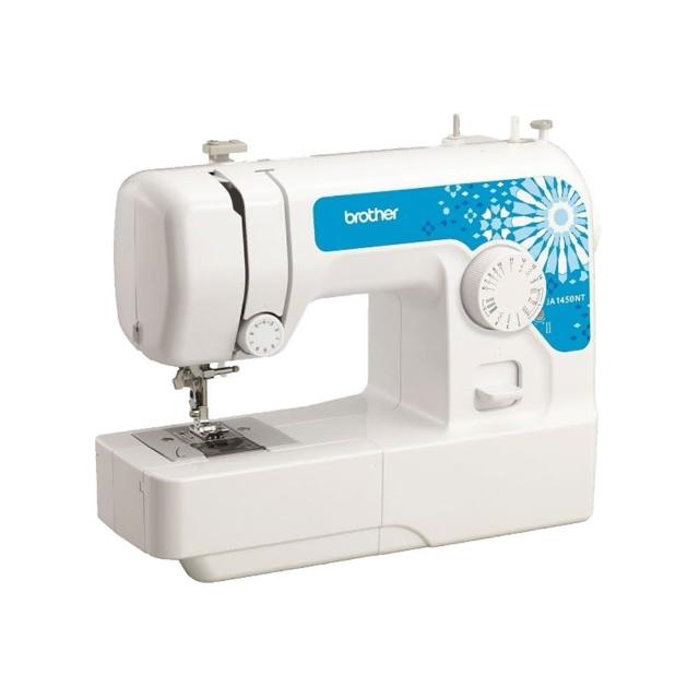 【Brother 兄弟牌】自動穿線實用型縫紉機 JA-1450NT(簡易布邊拷克/可車縫厚布或牛仔布/送輔助桌+車線6入)