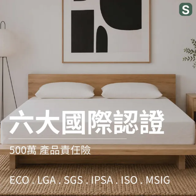 【森好眠】雙人5cm醫療級天然乳膠床墊5x6.2尺(薄床墊可摺疊折疊Sonmil森好眠)