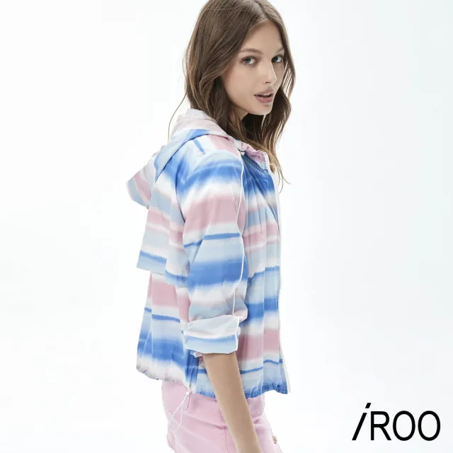 【iROO】水波紋風衣外套