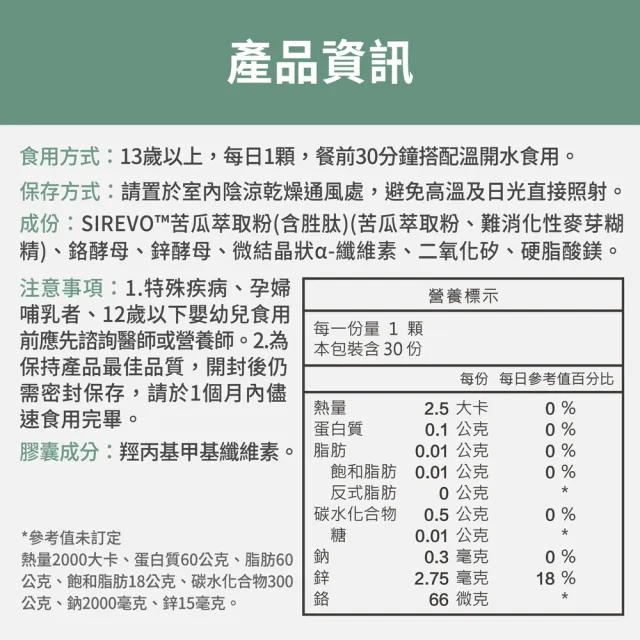 【FJ 豐傑生醫】專利苦瓜胜-30顆/袋x5入(鉻鋅維持醣類正常代謝ｘ促進新陳代謝)