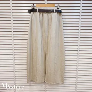 【my stere 我的時尚秘境】高腰修身顯瘦窄裙 附造型腰帶 奶杏色 A字裙 直筒裙 窄筒裙 顯瘦 