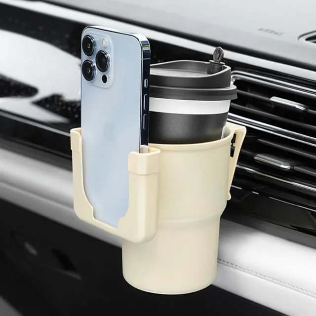 車用 二合一手機飲料架(出風口夾 水杯架 萬用杯架 機車飲料架 車門飲料架 置物架)