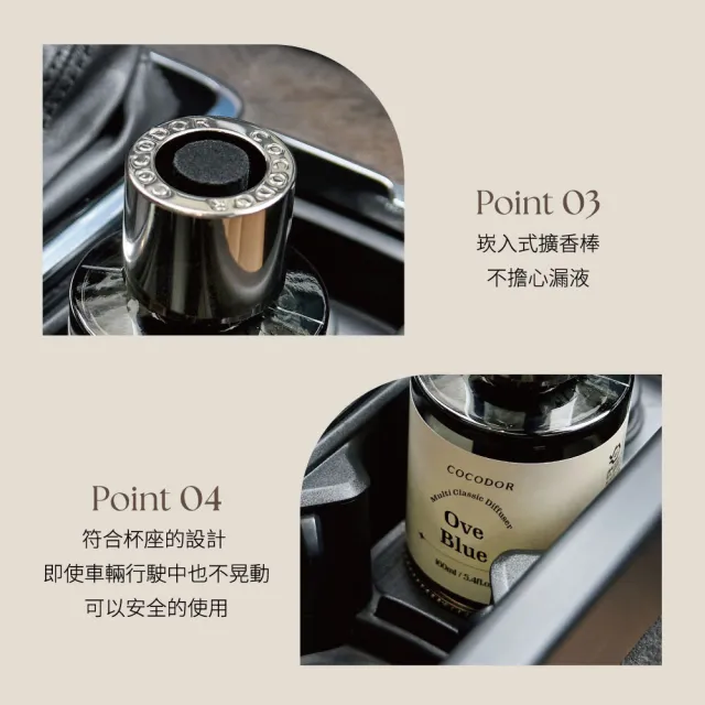 【COCODOR】曜黑多用途系列 擴香瓶160mlx4入(多款任選/車用擴香/多用途/香氛/官方直營/父親節/送禮)