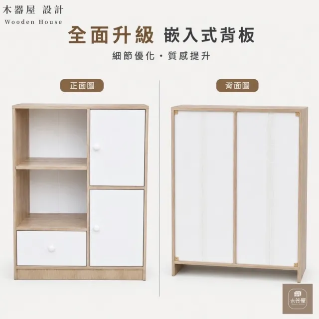 【木器屋】台灣製造 兩門一抽收納櫃(E1板 五分板 收納櫃 置物櫃 組合櫃 抽屜櫃 櫃子 收納)