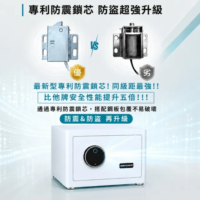 【金鈺保險箱】AG-4535 黑色馬卡龍指紋觸碰密碼保險櫃(家用雙重防盜保險箱/金庫)