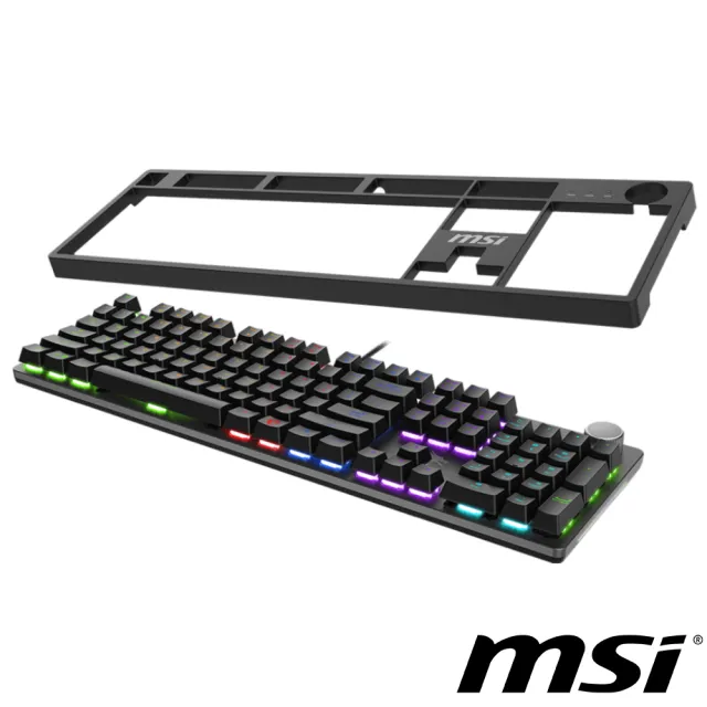 【MSI 微星】電競鍵鼠組★FORGE GK320 RED TC 電競鍵盤+VERSA 300 WIRELESS 無線滑鼠