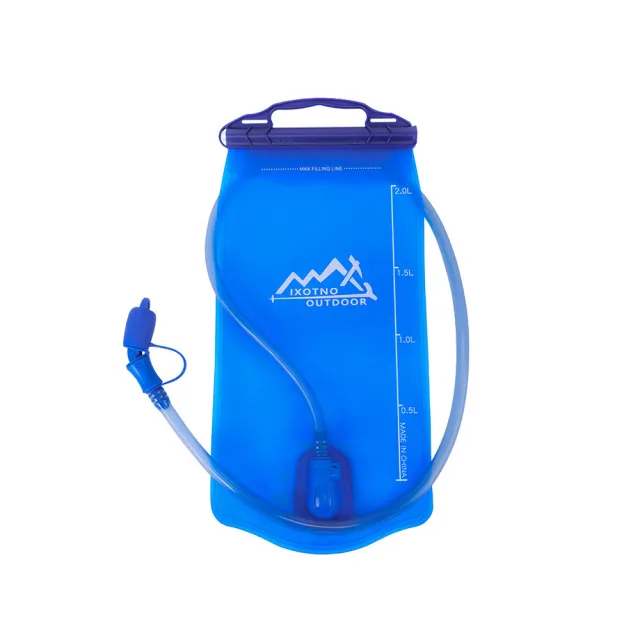 【PUSH!】戶外休閒用品 EVA抗撕裂 耐菌吸管水袋飲水袋 騎行跑步運動水袋2L(P107)
