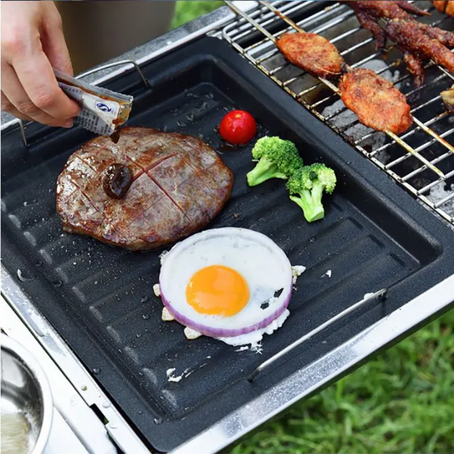 豪華全配折疊式高腳不鏽鋼烤肉爐(中秋烤肉/烤肉架/BBQ/barbecue/煎烤兩用)