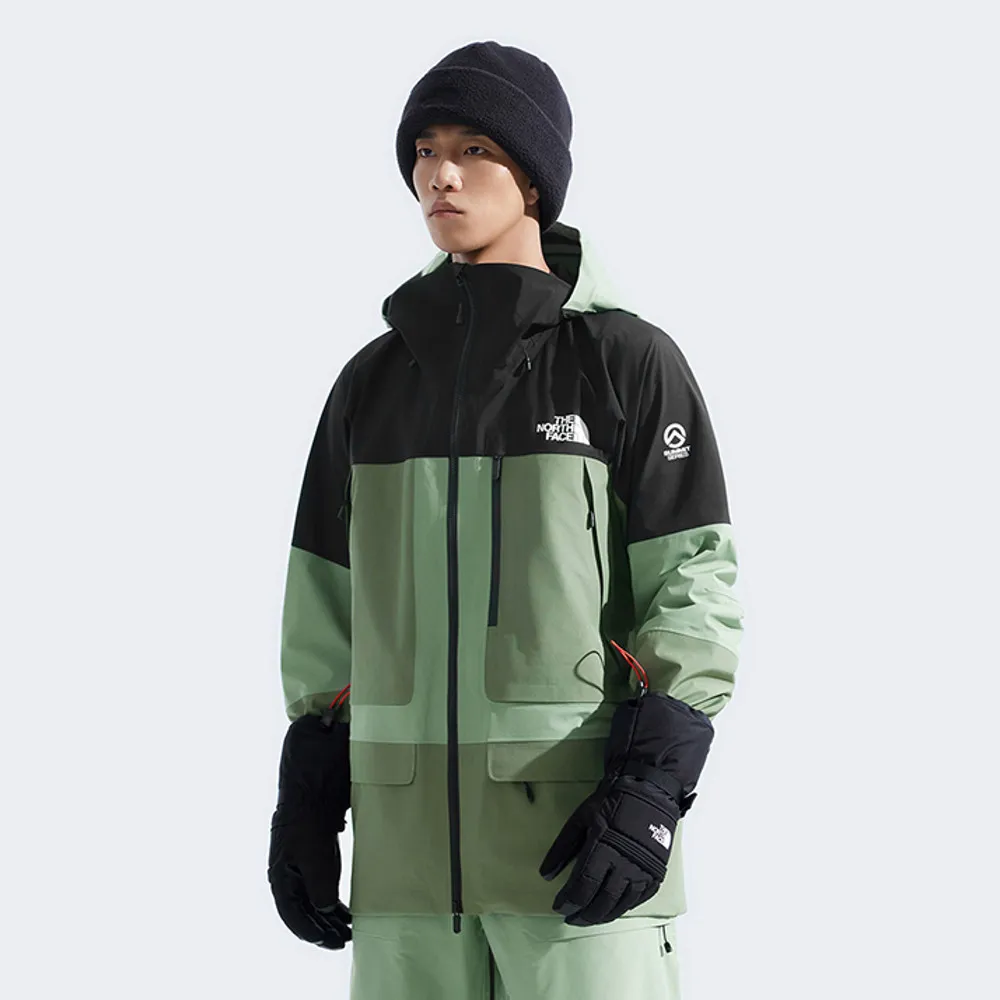 The North Face】北面SUMMIT巔峰系列Gore-Tex男款黑綠拼接專業防水