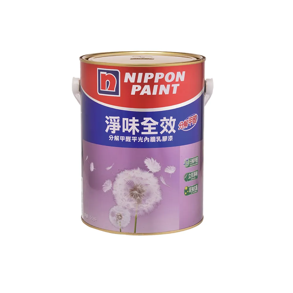 【立邦】淨味全效 分解甲醛乳膠漆 冷調中性色系 電腦調色(5公升裝：約可塗刷11.5坪)