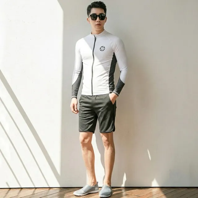 【巴黎精品】現貨限搶 潛水服套裝防曬衣衝浪服情侶款泳裝泳衣泳褲(高彈舒適透氣男女運動服上衣褲f1aa8)
