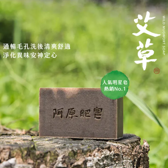【阿原】momo獨家★艾草皂75gx5入(手工皂.修護淨化.香茅精油.潔膚.獨家)