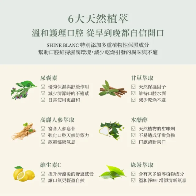 【SHINE BLANC】潔淨清新漱口水-麝香葡萄 11mlx30入(無酒精 改善口臭 孕婦兒童適用)