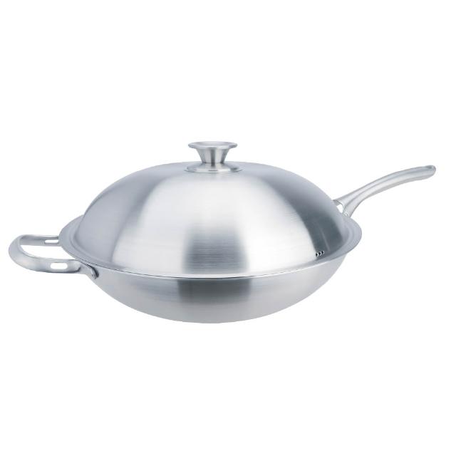 【CHEF 掌廚】316不鏽鋼 七層複合金煎炒鍋33cm(IH爐電磁爐可用鍋)