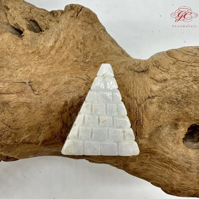 【肌容雪】天然緬甸A貨飄花翡翠老鷹金字塔擺件 編號477