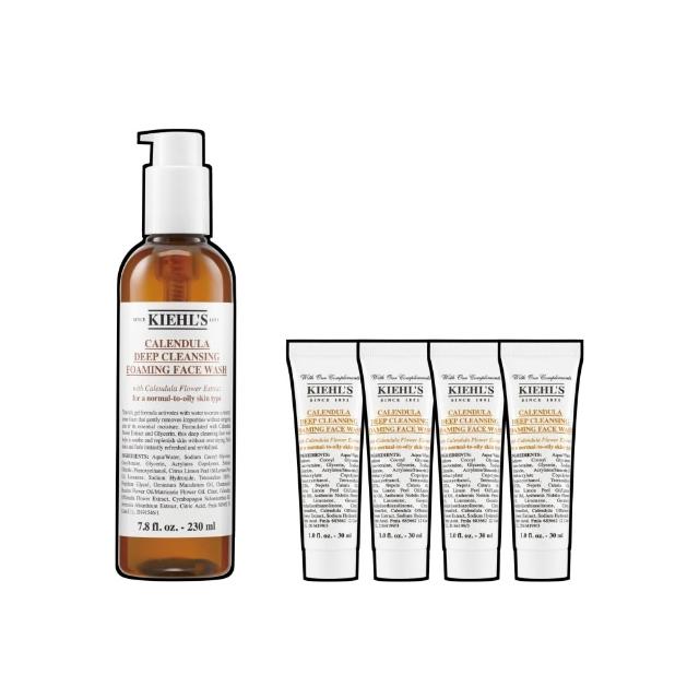 【Kiehl’s 契爾氏】官方直營 金盞花泡泡潔面凝露230ml(Kiehl’s/保濕 舒緩)