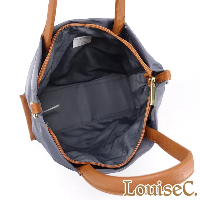 【LouiseC.】雙11 Tree House 超輕量尼龍+牛皮收褶設計多隔層手提斜背防水包-2色(YSL002A)