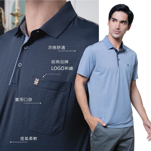 【Kinloch Anderson】金安德森男裝 棉感高彈短袖Polo衫(男/經典格紋/實用口袋/親膚透氣/吸汗/多色任選)