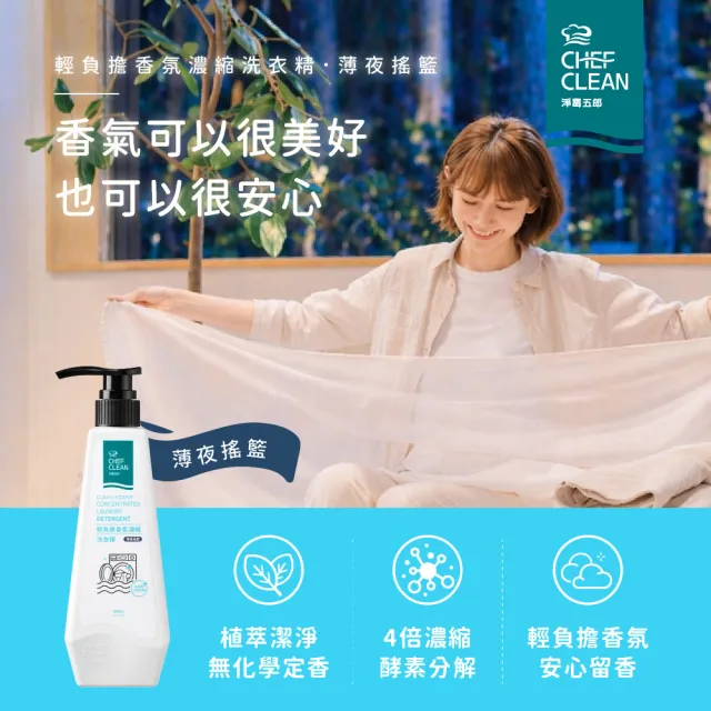 moPro會員專屬【淨毒五郎】輕負擔香氛濃縮洗衣精 500mL-晨光初醒/薄夜搖籃-兩入組