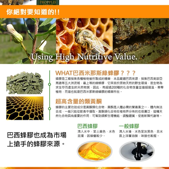 【草本之家】巴西米那斯綠蜂膠液1入組30ml/入(液態食品)