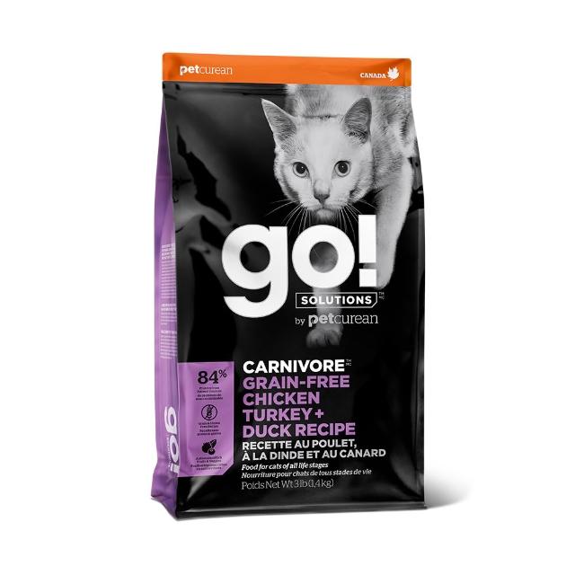 【Go!】四種肉 3磅 貓咪高肉量系列 低碳水無穀天然糧(貓糧 低碳水 全齡貓 挑嘴 貓飼料 寵物食品)
