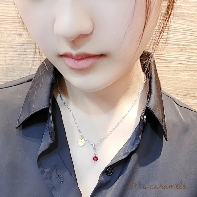 【Ms caramelo 焦糖小姐】讓佩戴者內心愉快 紅水晶項鍊(K白款)