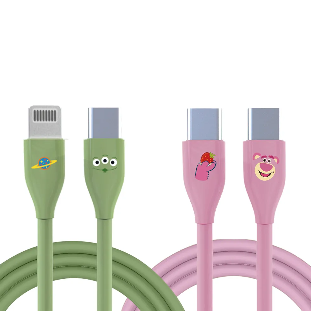 【YOMIX 優迷】迪士尼玩具總動員C to C 60W/C to L 30W充電線(PD快充/三眼怪/熊抱哥/支援iPhone17快充)