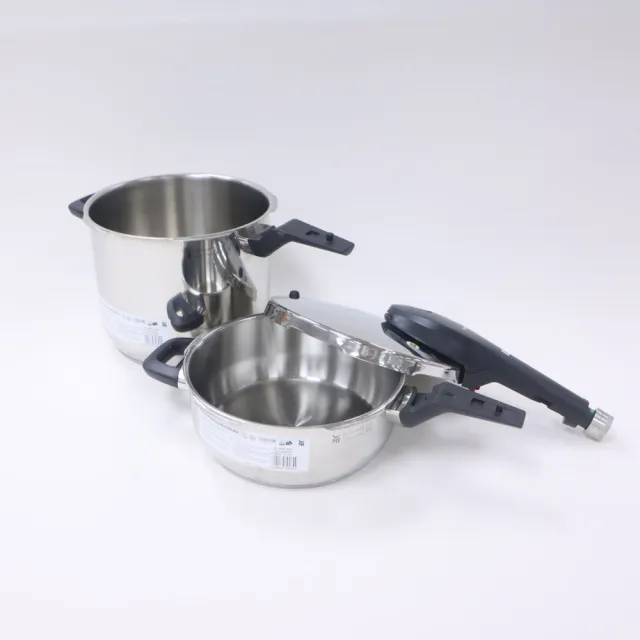 【WMF】結束代理出清 PERFECT Premium德國製快力鍋二件套組 3.0/6.5L壓力鍋(福利品)