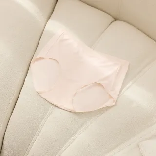 【EASY SHOP】iMEWE-莫代爾-蠶絲-面膜無痕高腰三角內褲(粉色)