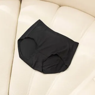 【EASY SHOP】iMEWE-莫代爾-蠶絲-面膜無痕高腰三角內褲(黑色)
