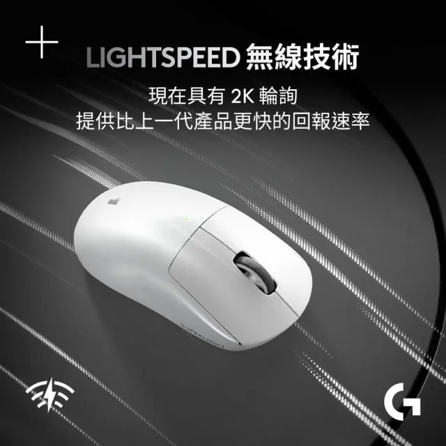 【Logitech G】G PRO X SUPERLIGHT 2 無線輕量化滑鼠(桃紅)