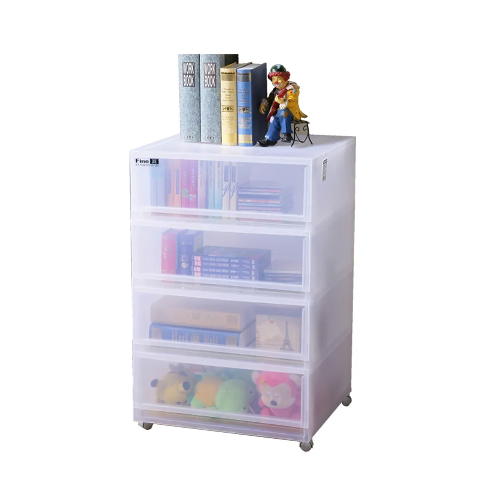 【真心良品】面寬51cm卡爾登加寬型4抽附輪收納櫃128L-1入(MIT台灣製 整理 置物櫃)