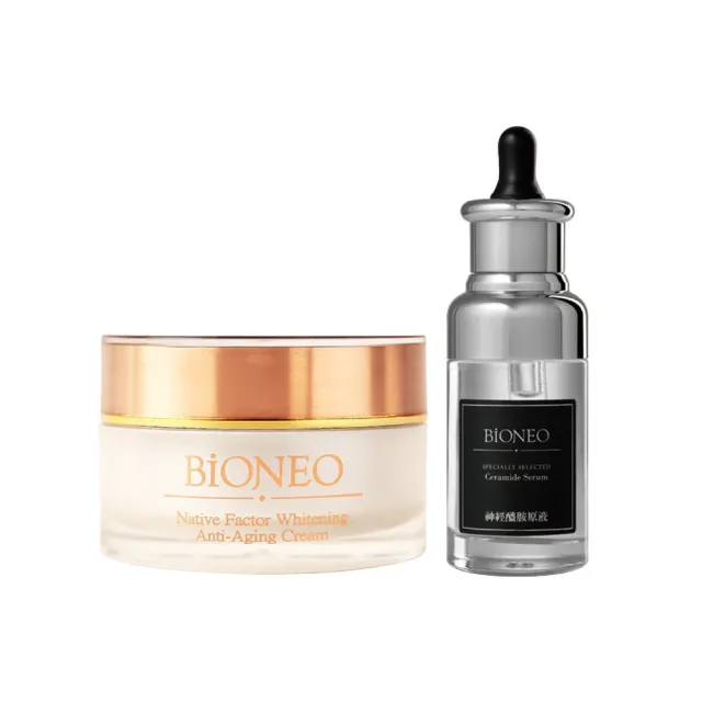 【Bioneo 德國百妮】原生美麗逆時抗老霜50ml+神經醯胺乾燥修護 40ml