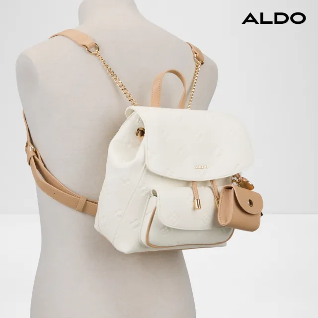 【ALDO】MINIELLA-小清新壓紋束口後背包(白色)