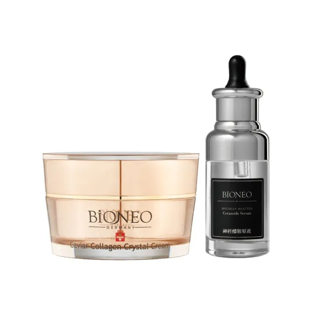 【Bioneo 德國百妮】白金胜肽保濕凝霜50ml+神經醯胺乾燥修護 40ml