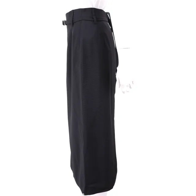【MaxMara】SPORTMAX SPXTACITO 100%純羊毛附腰帶開岔鉛筆裙 長裙 義大利精品時裝