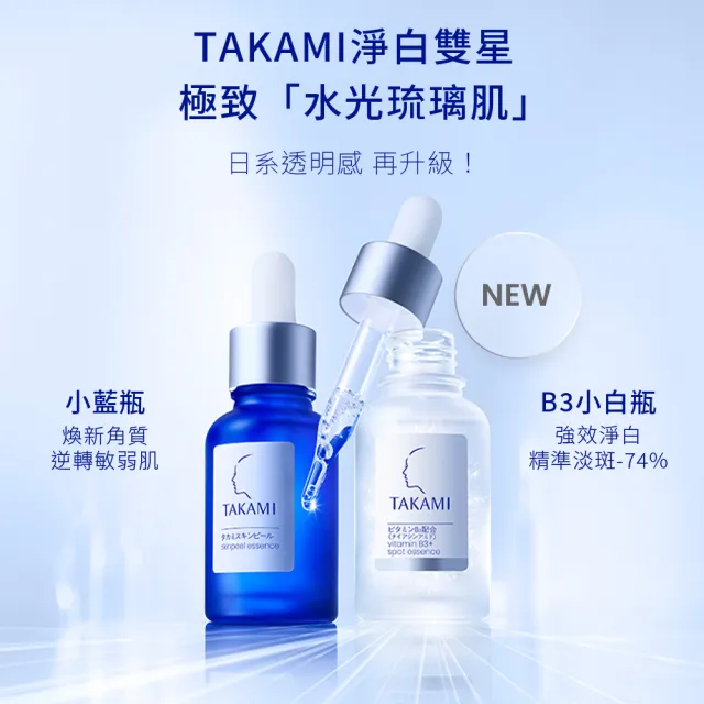 【TAKAMI】官方直營 淨白雙星 小藍瓶60ml+B3淡斑精華10ml