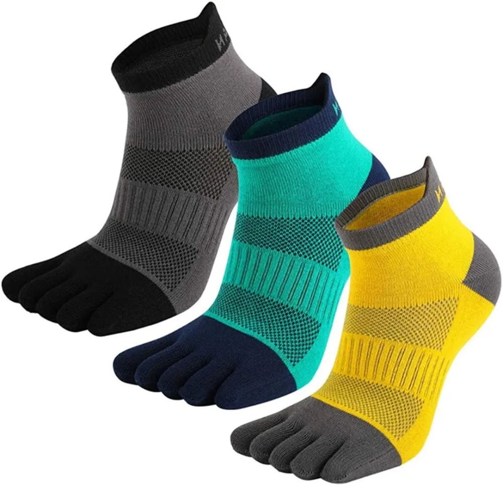 【ItoSocks】3雙 舒適運動五趾襪(分趾襪 運動襪 分指防汗襪 男襪 女襪 棉質透氣吸汗 防摩擦靠背 短筒 低筒)
