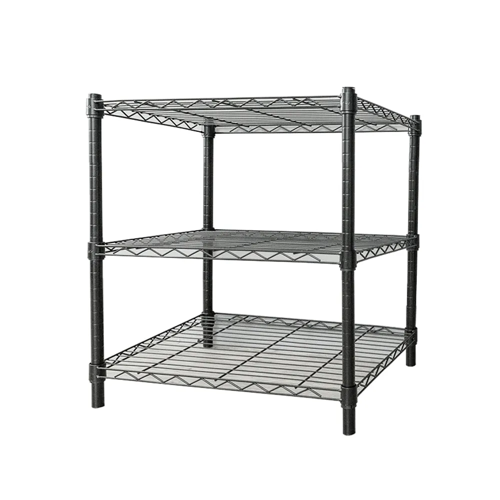 【dayneeds 日需百備】輕型 60X45X60cm 三層烤漆波浪架 兩色可選(鐵力士架/收納層架/鞋架/展示架)
