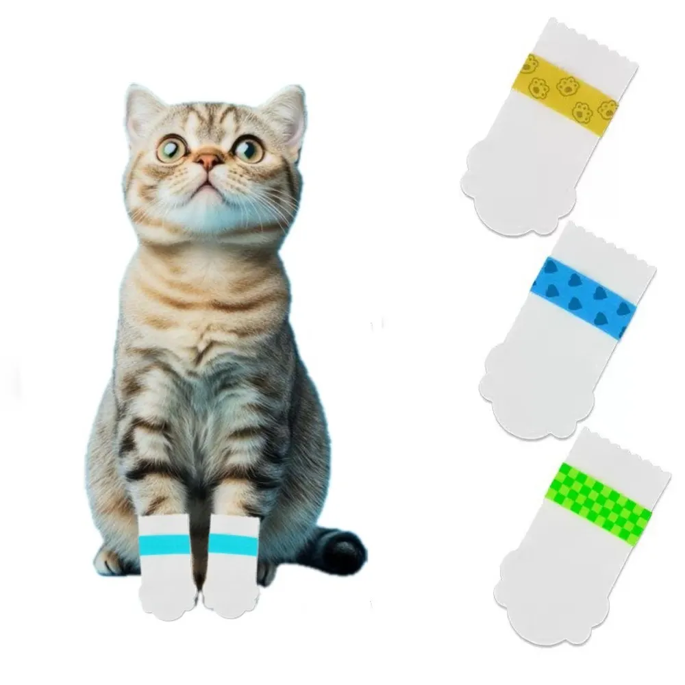 【Pet Universe 多寵宇宙】拋棄式寵物鞋-單帶防水款-S(貓咪鞋子 貓鞋子 貓腳套 貓咪鞋 貓咪腳套 貓爪套)