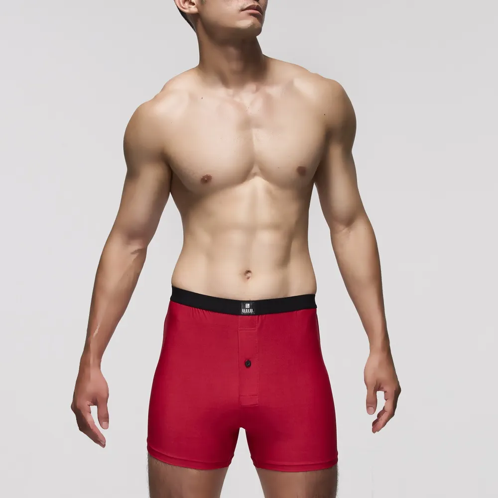 【Mr. DADADO】黑標系列 M-3L寬鬆中腰四角男內褲 超細纖維-GK9247RB(紳士紅)