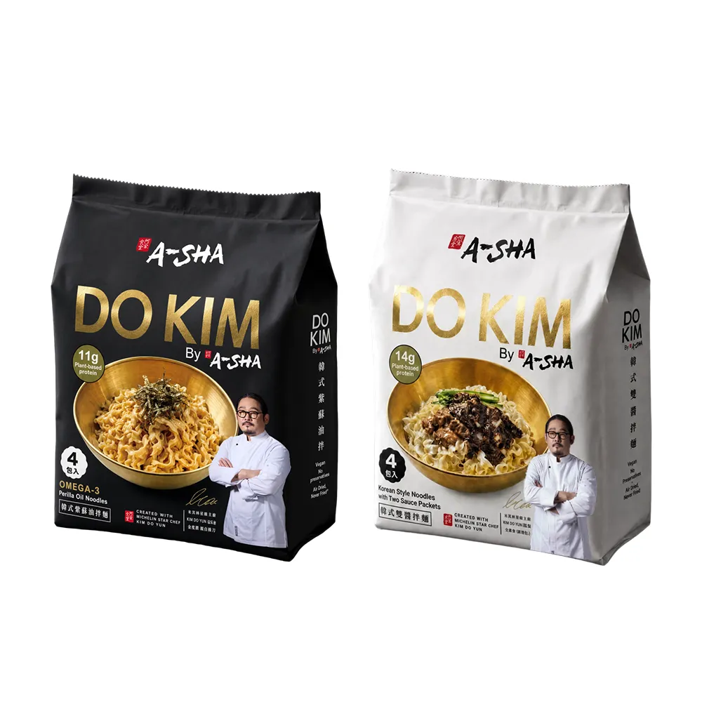 【DO KIM】黑白大廚金度潤拌麵 4包入/袋(紫蘇油/韓式雙醬)