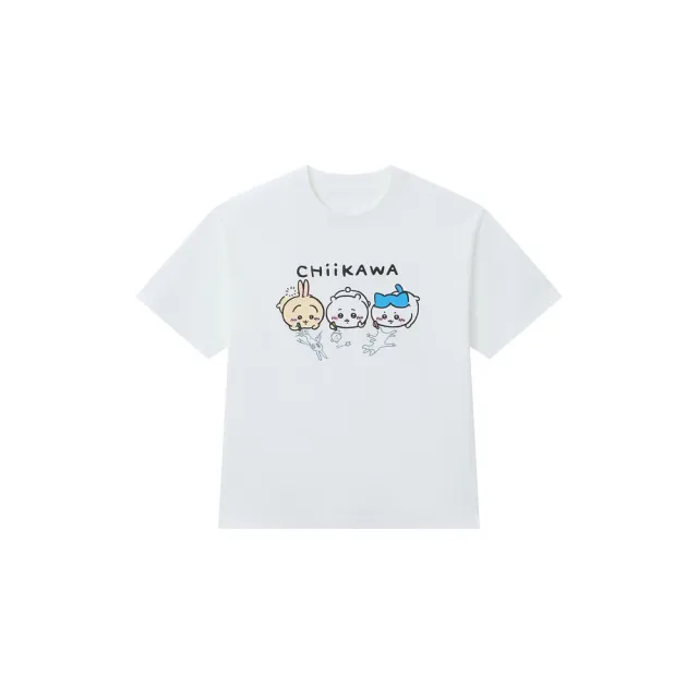 【GIORDANO 佐丹奴】童裝吉伊卡哇印花短袖T恤 CHiiKAWA系列(02 皎白)