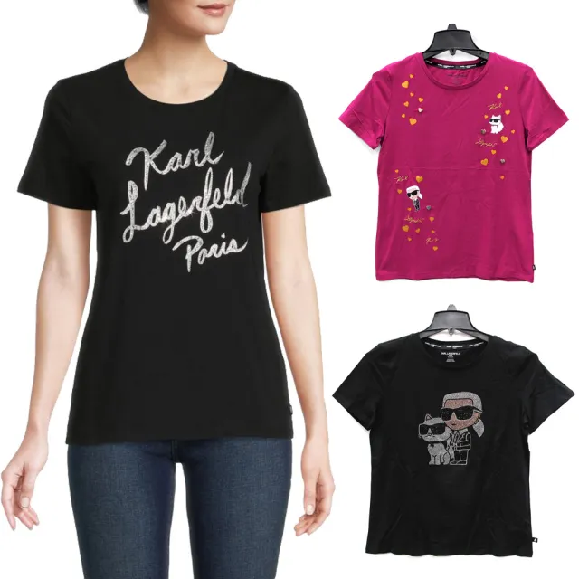 【KARL LAGERFELD 卡爾】圓領短袖棉T(多款、多色)