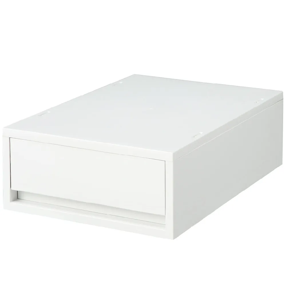 【MUJI 無印良品】●PP盒/淺型/正反疊/白灰(6入組)