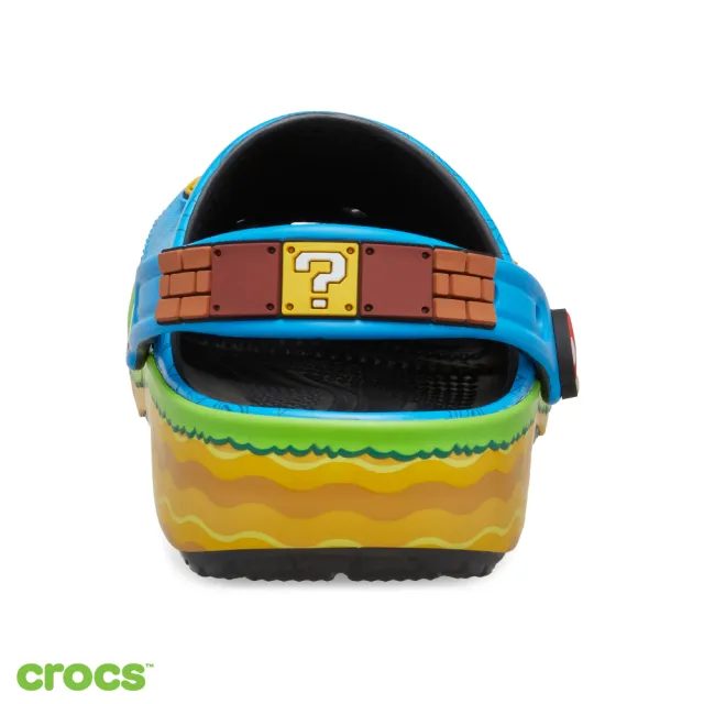 【Crocs】中性鞋 超級瑪利歐聯名 經典克駱格 七彩色(212138-90H)