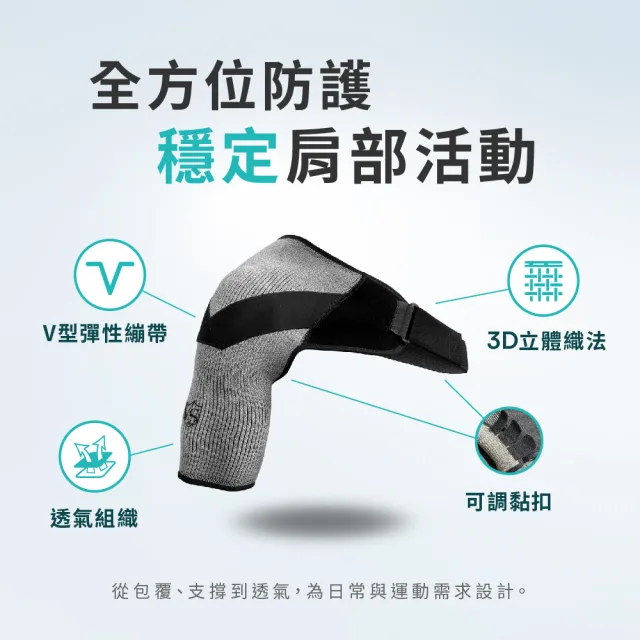 【Vital Salveo 紗比優】可調式彈力護肩 護肩 運動護肩(左右護肩皆可/台灣製)